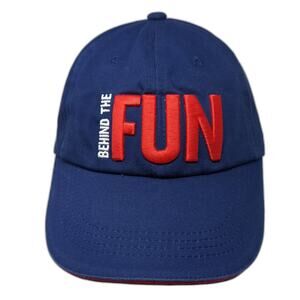 Behind The Fun Strapback Hat Blue One Size Solid Carnival Adventures